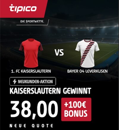 Tipico Boost Kaiserslautern besiegt Leverkusen