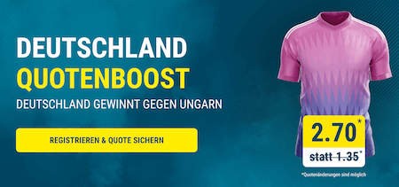 Boost zu Deutschland gegen Ungarn bei sportwetten.de