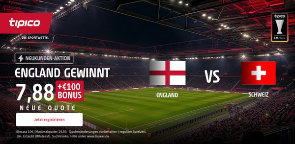 Tipco Boost England vs Schweiz