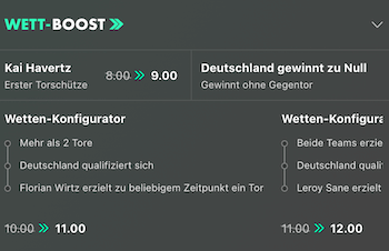 Bet365 Quotenboost zu Spanien gegen Deutschland