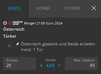 Österreich gegen die Türkei Boost bei Neobet