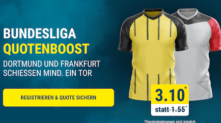 Dortmund gegen Frankfurt Boost bei sportwetten.de