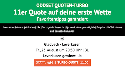 Leverkusen gewinnt Boost bei Oddset für Neukunden