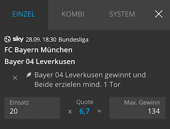 Bayern gegen Leverkusen Boost bei Neobet