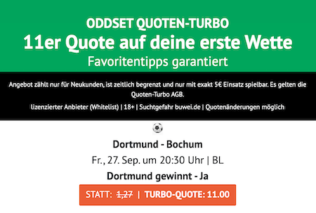 ODDSET Boost zu BVB gegen Bochum