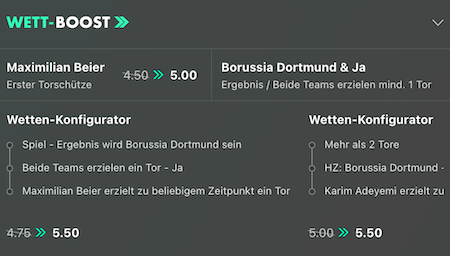 Bet365 Boosts zu Dortmund gegen Heidenheim