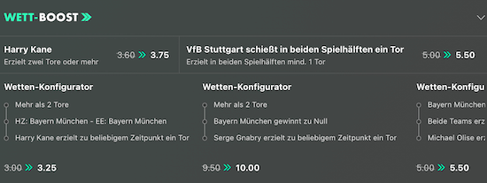 Bayern gegen Stuttgart Boost bei bet365