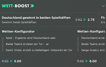 Bet365 Boost auf Deutschland gegen Bosnien in der Nations League