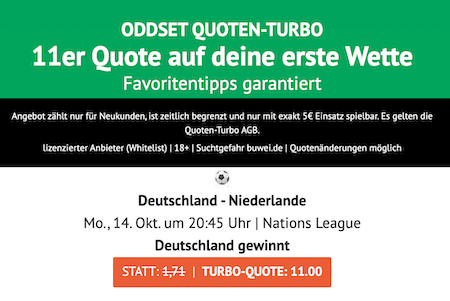 Deutschland gewinnt Boost gegen Niederlande bei ODDSET