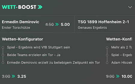 Demirovic Torboost bei bet365 vs Hoffenheim