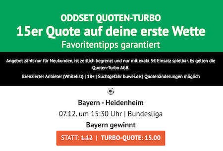 Bayern Boost gegen Heidenheim bei ODDSET