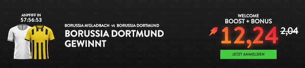 Dortmund Boost für Neukunden bei Neobet gegen Gladbach