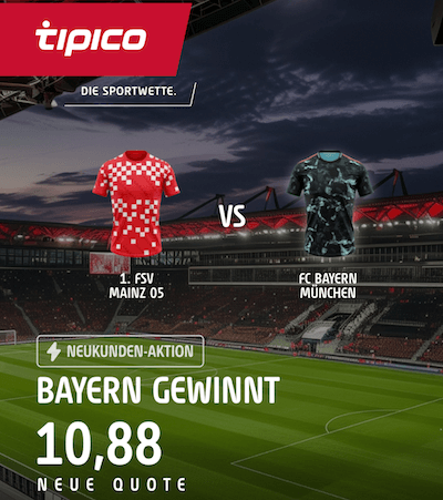 Bayern Boost bei Tipico gegen Mainz am 14.12.2024