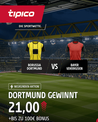 Dortmund Boost gegen Leverkusen bei Tipico